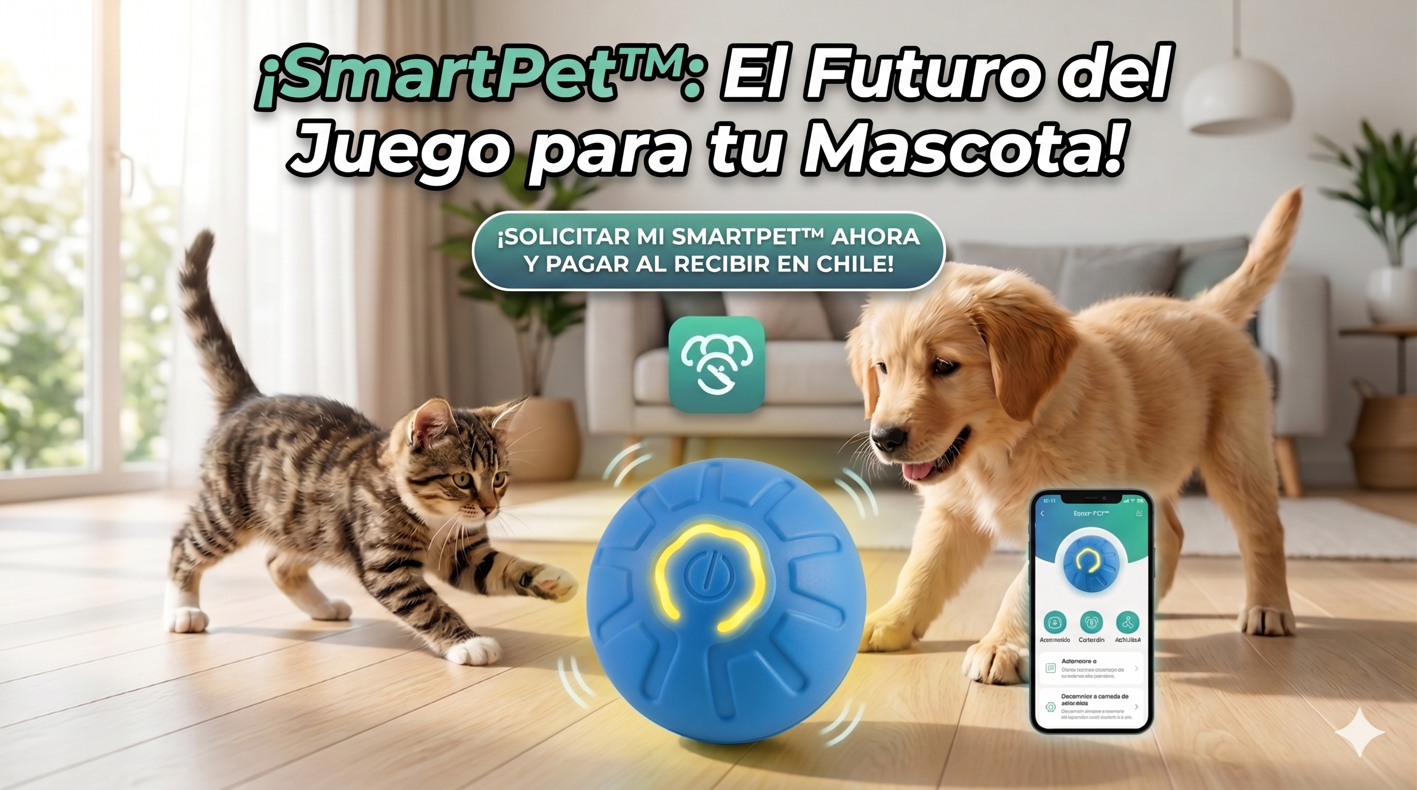 Pelota Interactiva Robótica Inteligente SmartPet™